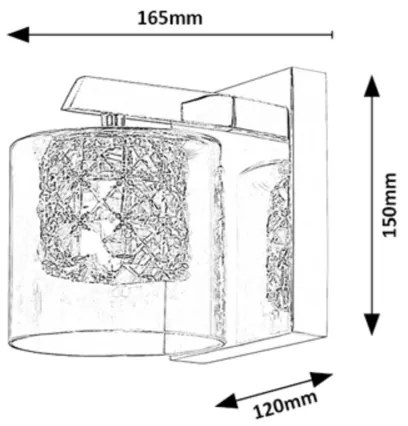 Rabalux 3113 - Krištáľové nástenné svietidlo DUCHESS 1xG9/40W/230V