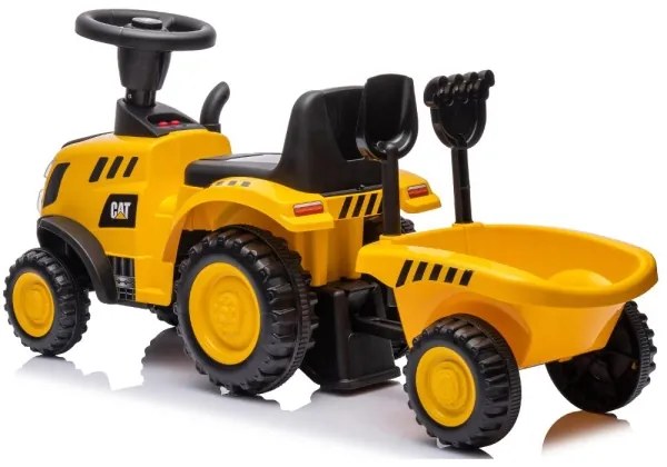 Odrážadlo traktor CAT 2xAA žltá/čierna