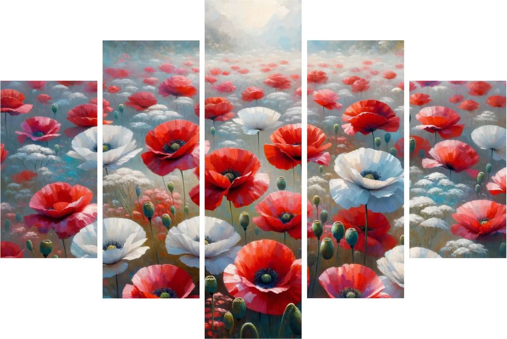 Obraz - Pole vlčích makov (150x105 cm)