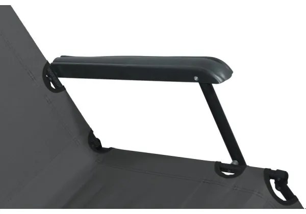 Skladacie polohovateľné kreslo antracit