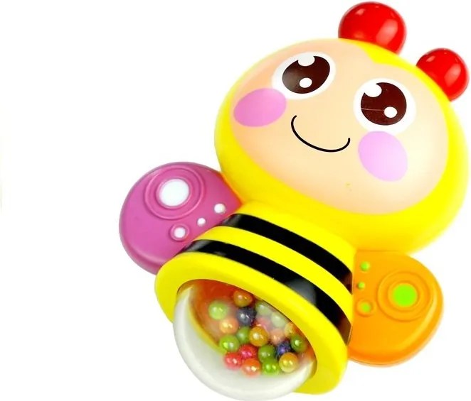 LEAN Toys Kolotoč nad postieľku s hracou skrinkou a hrkálkami pre bábätká