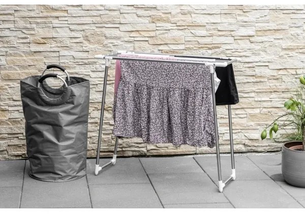 WENKO 3774020100 - Sušiak na bielizeň PROFI SINGLE 87x79 cm nerez/strieborná/biela