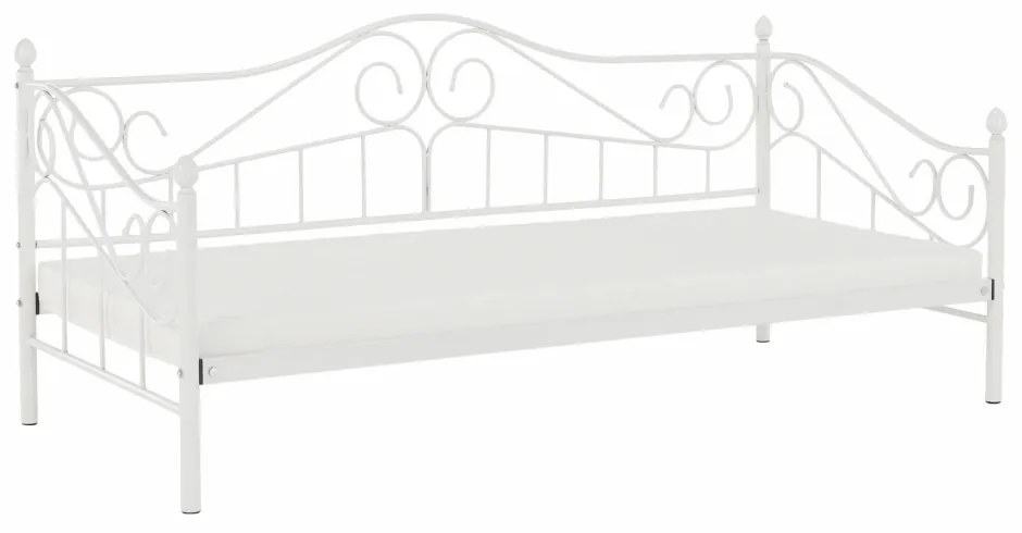 Tempo Kondela Kovová posteľ, biela, 90x200, DAINA