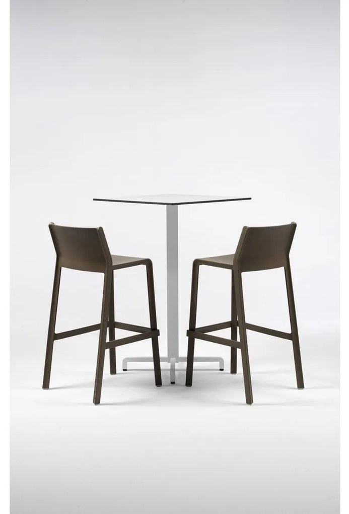 TRILL STOOL MINI záhradná barová stolička bez podrúčok bianco