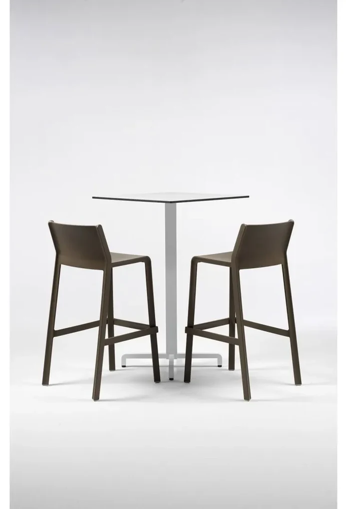TRILL STOOL MINI záhradná barová stolička bez podrúčok grigio