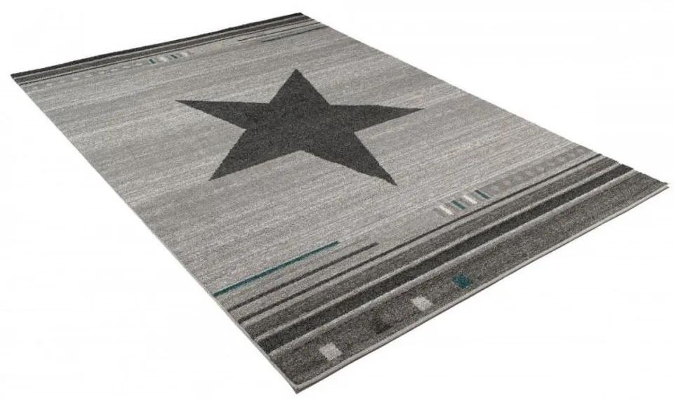 Kusový koberec Hviezda svetlo sivý 180x260cm