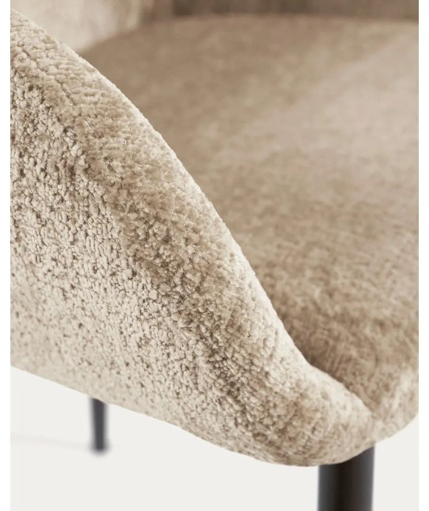 Béžové čalúnené jedálenské kreslo Konna – Kave Home