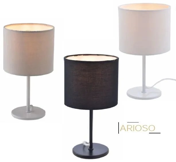 ACA DECOR Stolová lampa ARIOSO max. 40W/E14/230V/IP20, biela