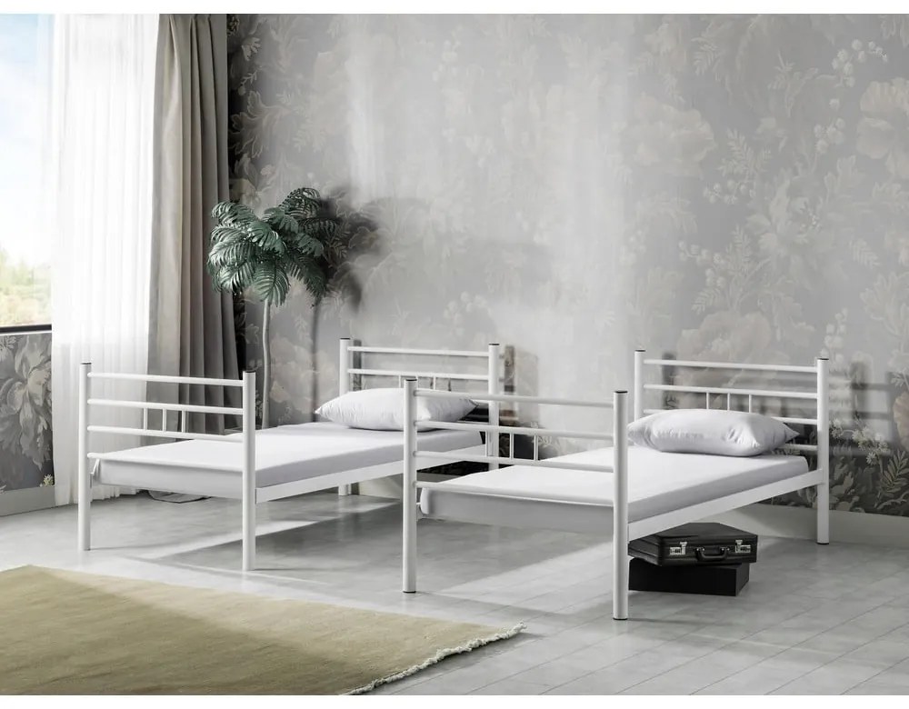 Biela poschodová detská posteľ 90x190 cm R70 – Kalune Design