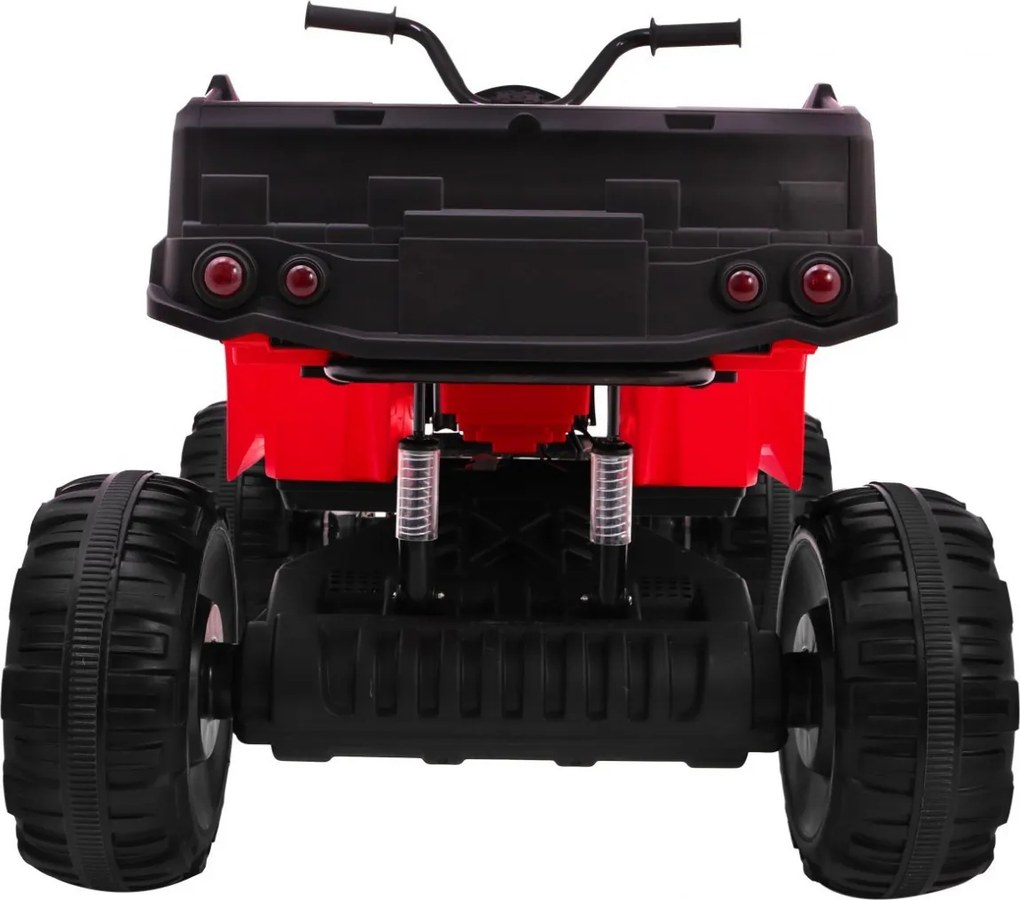 Ramiz Štvorkolka XL na batérie pre deti Červená + pohon 4x4 + nosič batožiny + pomalý štart + EVA + LED audio