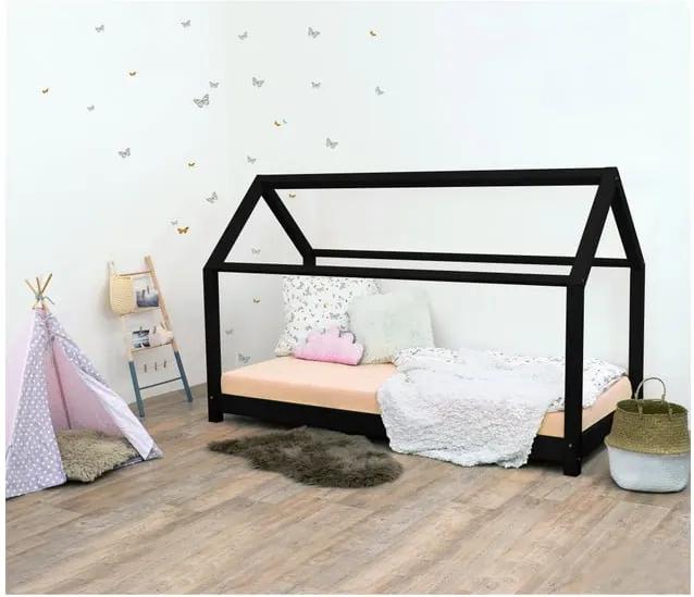 Čierna detská posteľ bez bočníc zo smrekového dreva Benlemi Tery, 80 × 200 cm