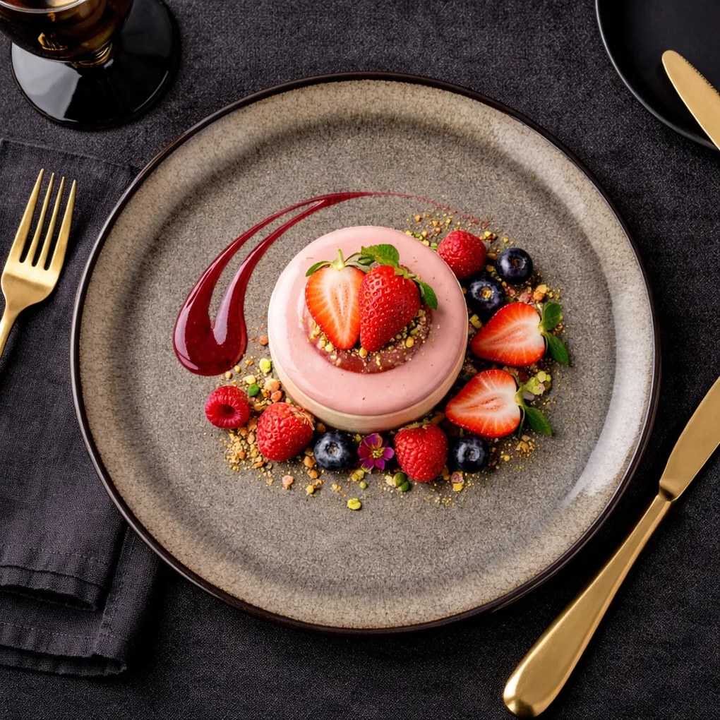 Kameninový dezertný tanier Moss, pr. 20 cm