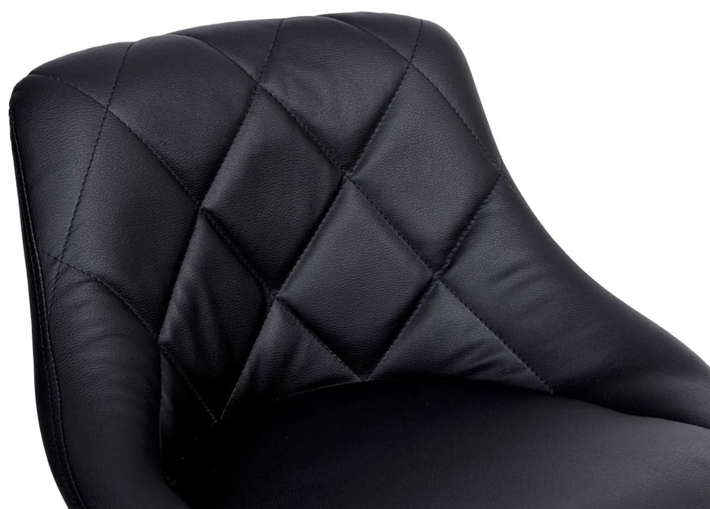 Barová židle CYDRO CHROM černá kůže