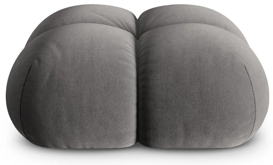 Sivá zamatová podnožka Loretto – Cosmopolitan Design