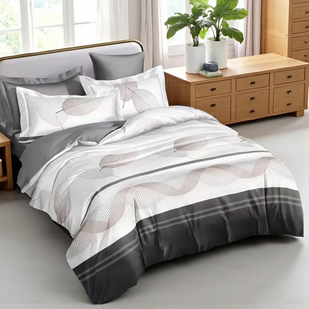 Bavlnené obliečky Homa REZOR LEAFS 7-dielna sada 140x200 cm