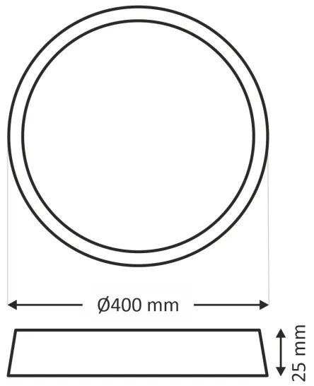 LED stropné svietidlo LED/32W/230V 3000/4000/6500K priemer 40 cm béžové