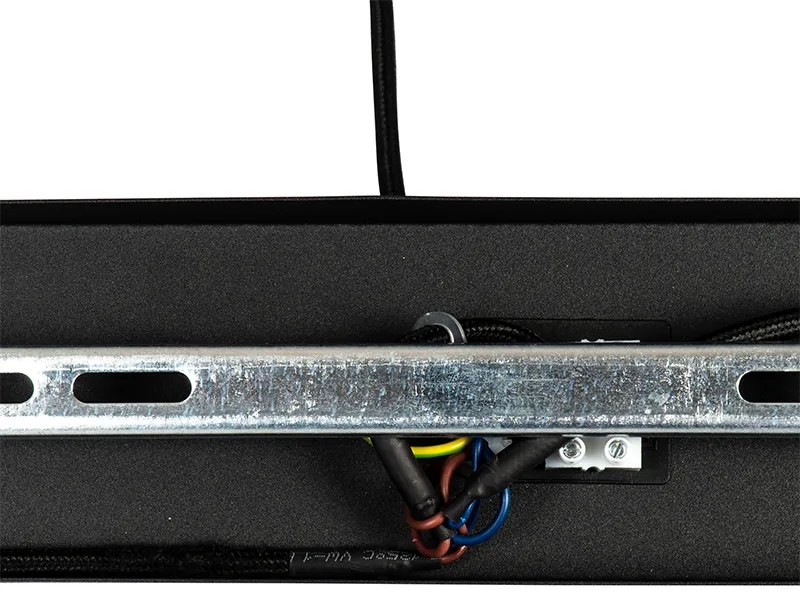 Závesné svietidlo v štýle Art Deco čierne a dymové sklo 3-svetlo - Pallon