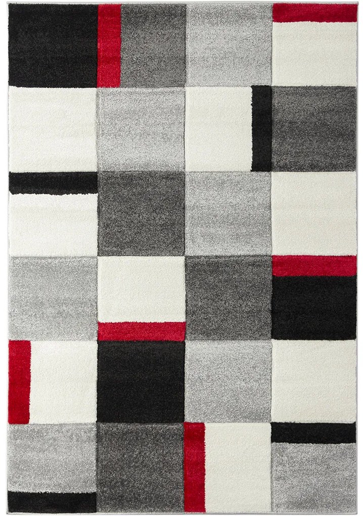 Koberce Breno Kusový koberec ALORA A1026 Red, sivá, viacfarebná,200 x 290 cm