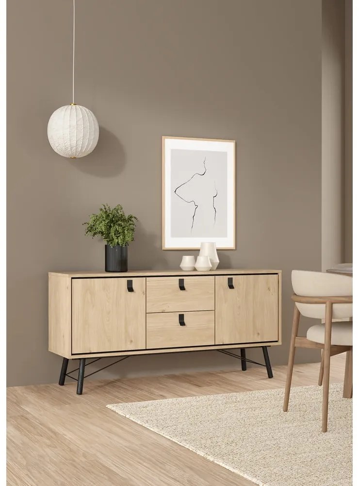 Komoda v dekore duba v prírodnej farbe 150x72x40 cm Ry – Tvilum