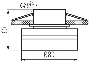 Kanlux 29234 - Podhľadové svietidlo GOVIK GU10/10W čierna/zlatá