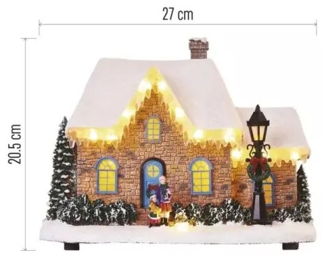 LED Vianočná dekorácia LED/3xAA domček