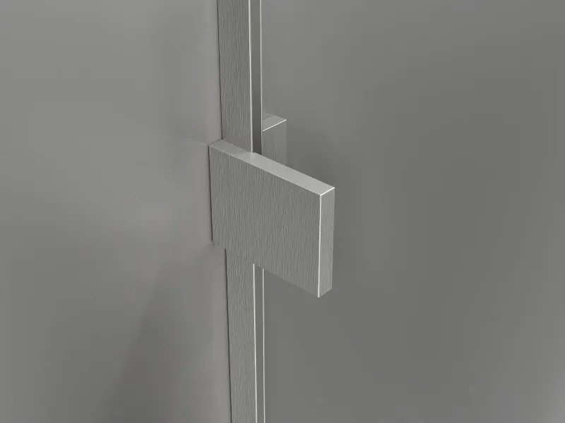 Mexen Lunar T, sklápací sprchový kút ľavý 135 x 70 cm, 8mm číre sklo, oceľový profil, 834T-135-070-97-00-L