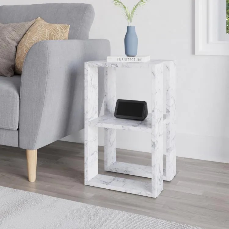 Nočný stolík Houseland Lonie mramor Carrara