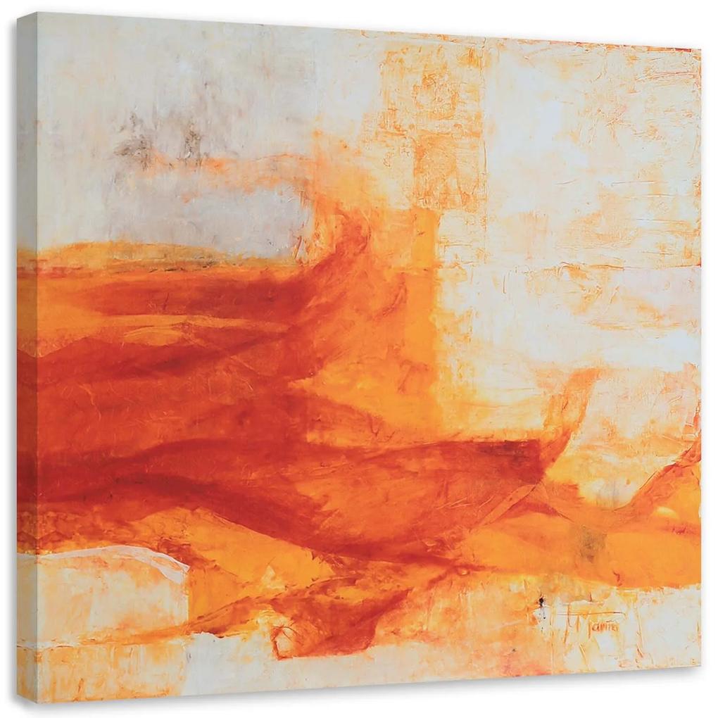 Gario Obraz na plátne Oranžový akvarelový vzor Rozmery: 30 x 30 cm