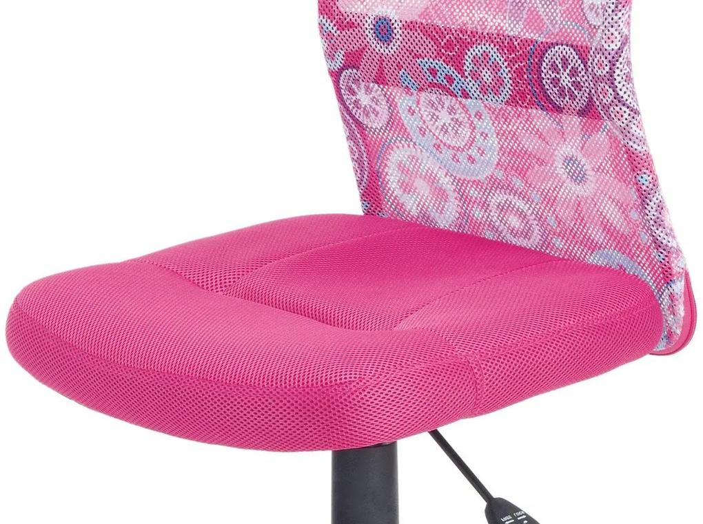 Autronic -  Kancelárska kids stolička KA-2325 PINK, ružová mesh