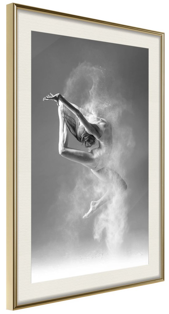 Artgeist Plagát - Ballerina [Poster] Veľkosť: 20x30, Verzia: Zlatý rám s passe-partout