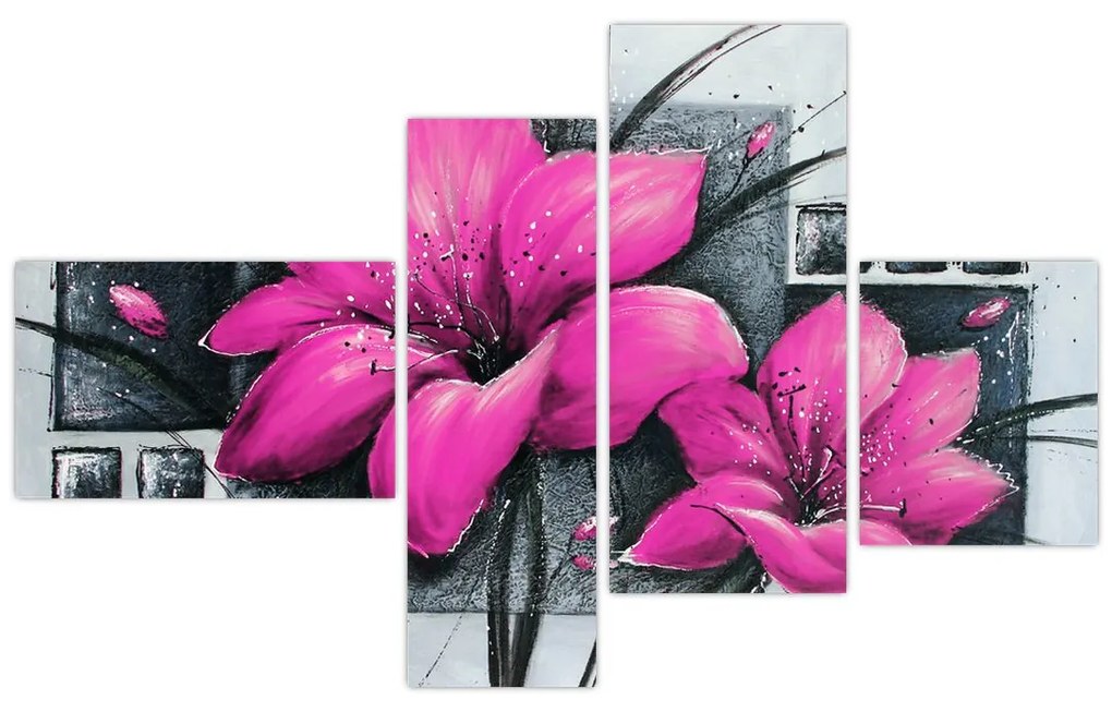 Obraz ružové kvety