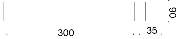 Ideal Lux - LED Nástenné svietidlo DELTA LED/10W/230V 4000K 30 cm CRI 90 biela