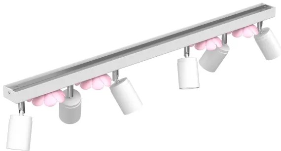 Bodové svietidlo FLOWER 6xGU10/8W/230V biela