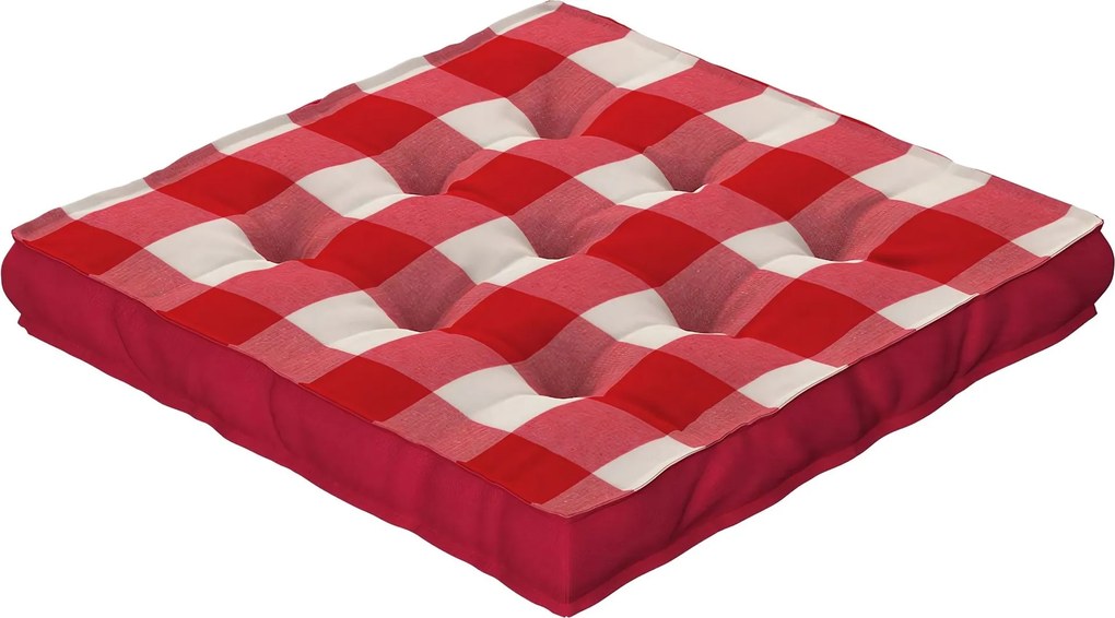 Sedák Kamil s úchytom farba produktu červená látka vzorované