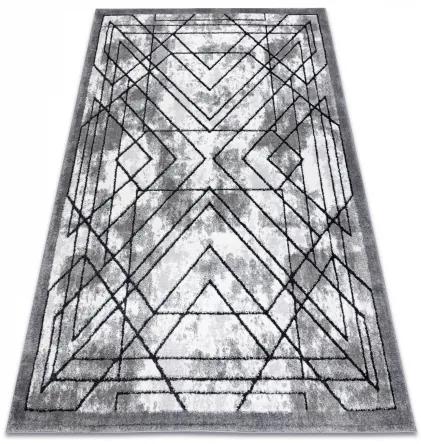 Moderný koberec COZY Tico, geometrický - Štrukturálny, dve vrstvy rúna, šedá Veľkosť: 180x270 cm
