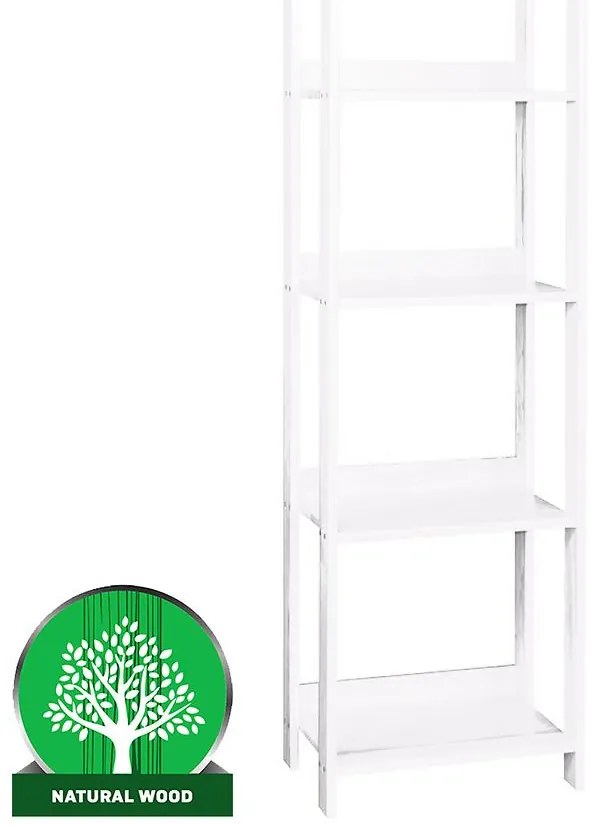 Regál eko stredný 150 borovica morená biela