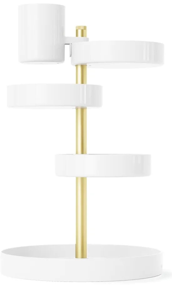 Biely plastový kúpeľňový organizér na kozmetiku Pirouette - Umbra