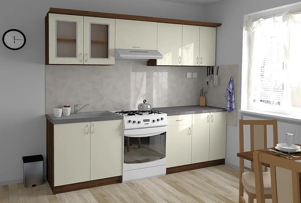 Nabytekmorava Kuchynská linka Bára B farba kuchyne: dub sonoma tmavá