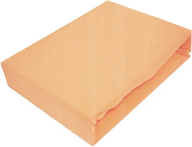 ECOMATRACE Úpletové prestieradlo Jersey broskyňová Rozmery 160x200