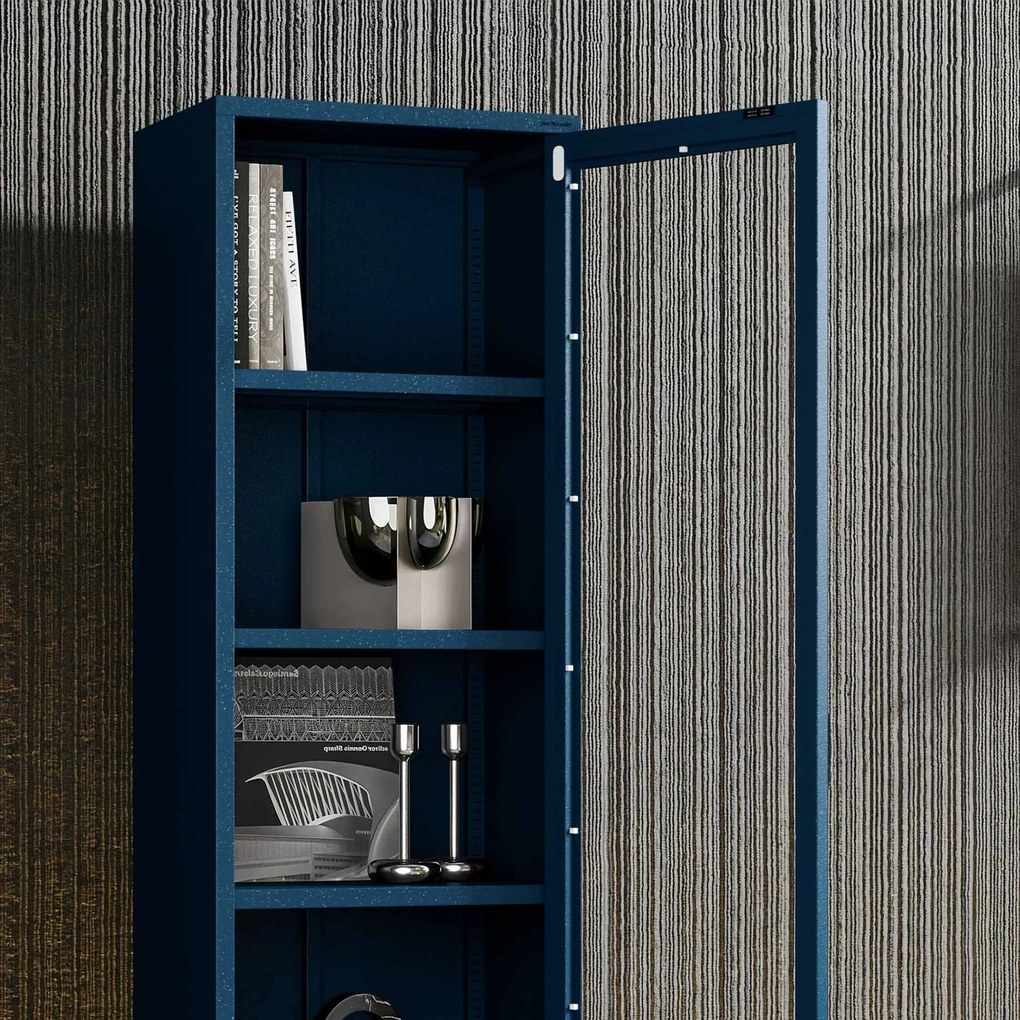 Vitrína LUIGI, 500 x 1800 x 350 mm, Modern: farba granátová