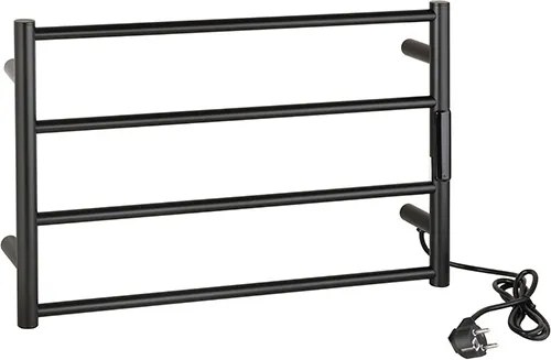 Bemeta Design Elektrický kúpeľňový radiátor / sušiak uterákov 560x370x90 mm, 63W, čierna - 704151080