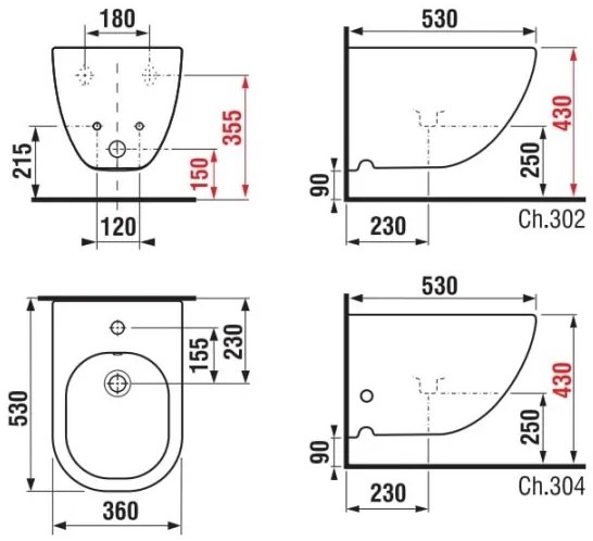 JIKA H8317120003021 - Závesný bidet MIO keramika/biela
