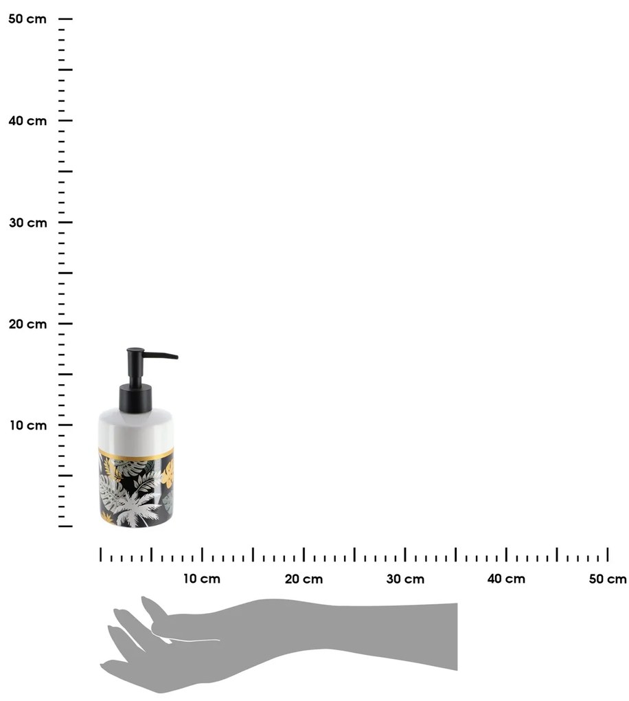Dávkovač mydla Gold Jungle, kombinácia farieb/s čiernymi prvkami, 320 ml