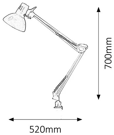 RABALUX Stolná lampa ARNO, sivá