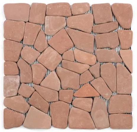 Mramorová mozaika Garth - červená / terakota – obklady 1 ks