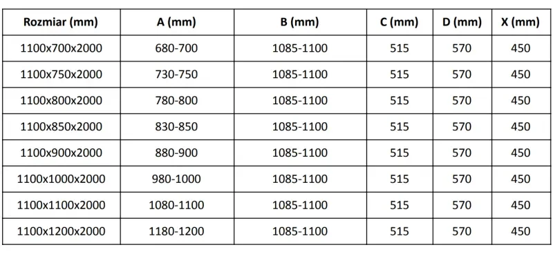 Mexen Velar L, sprchový kút s posuvnými dverami 110 x 100 cm, 8mm číre sklo, zlatá matná, 871-110-100-03-55