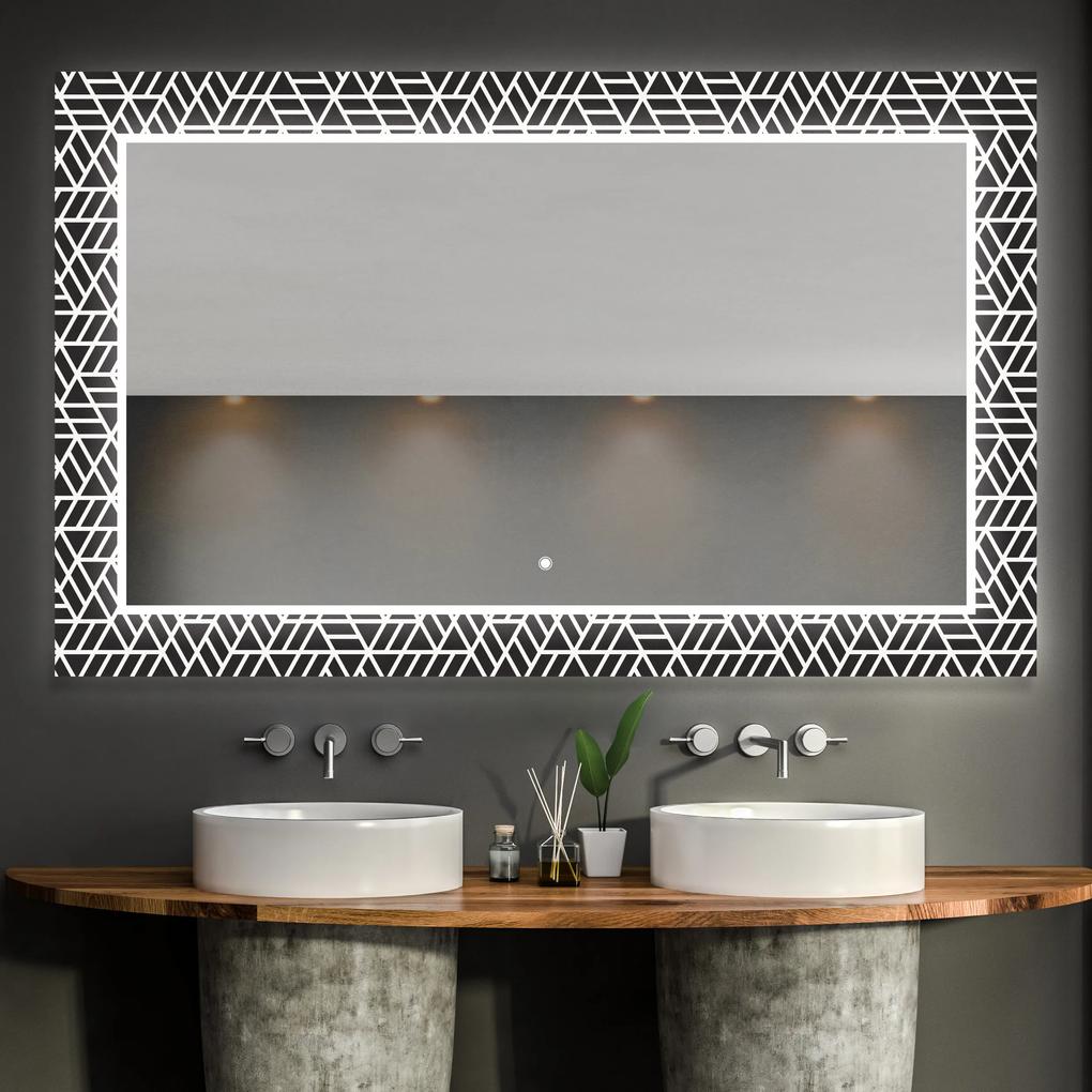Dekoratívne zrkadlo s LED podsvietením do kúpeľne - Triangless