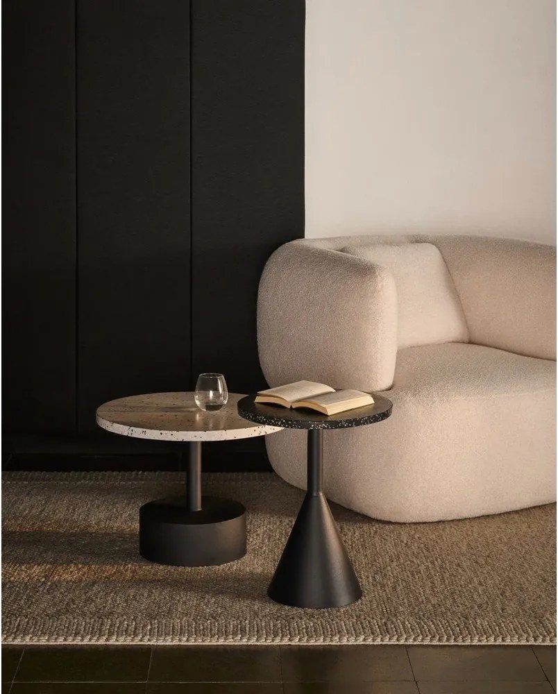 Okrúhly záhradný stolík s terrazzo doskou ø 40 cm Melano – Kave Home