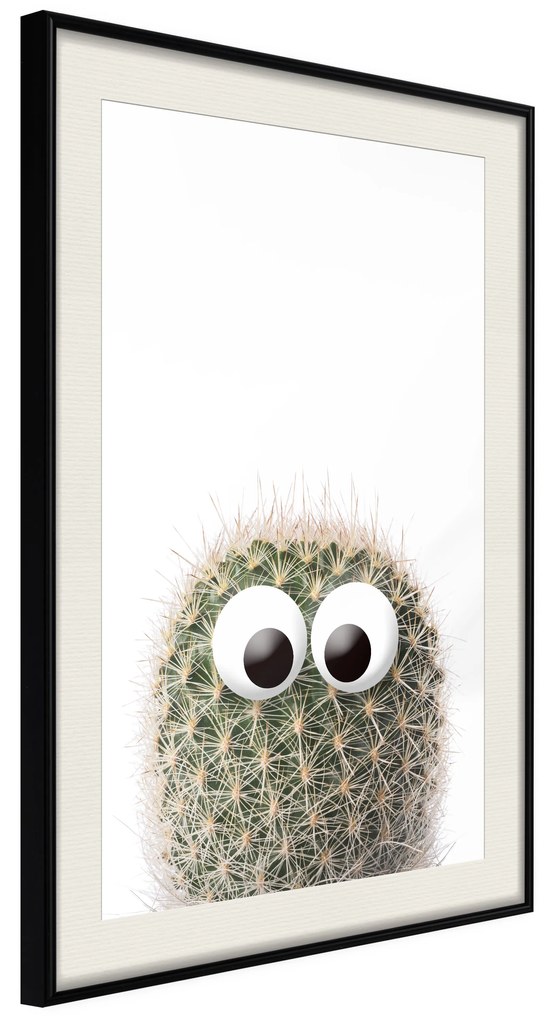 Artgeist Plagát - Cactus With Eyes [Poster] Veľkosť: 40x60, Verzia: Čierny rám s passe-partout