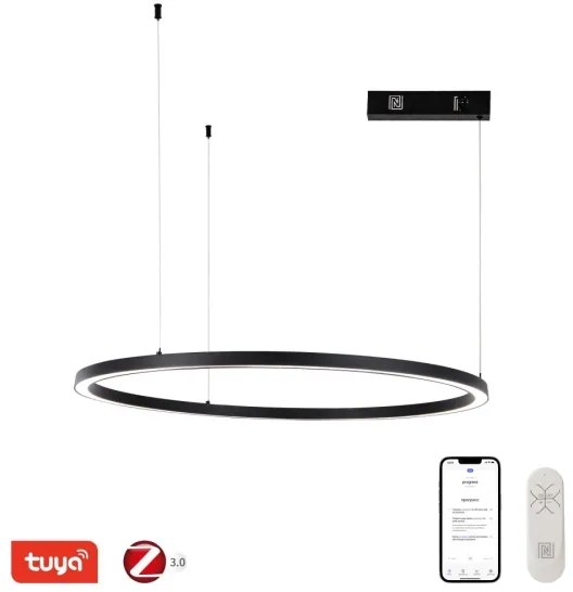 Immax NEO 07215L-LED Stmievateľný luster na lanku FINO 60W/230V 80cm čierna Tuya+DO